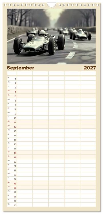 Produktbild: Familienplaner 2027 - Formel 1 in den sechziger Jahren mit 5 Spalten (Wandkalender, 21 x 45 cm) CALVENDO