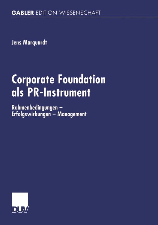Produktbild: Corporate Foundation als PR-Instrument