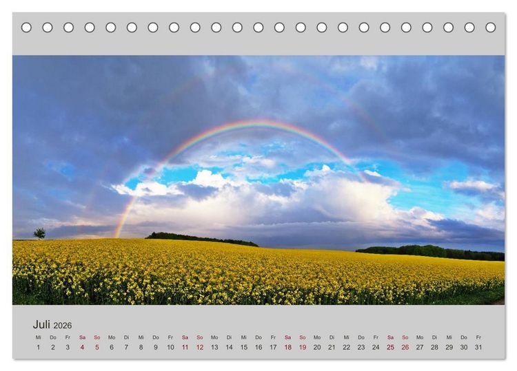 Produktbild: Wetter - Licht - Landschaften (Tischkalender 2026 DIN A5 quer), CALVENDO Monatskalender