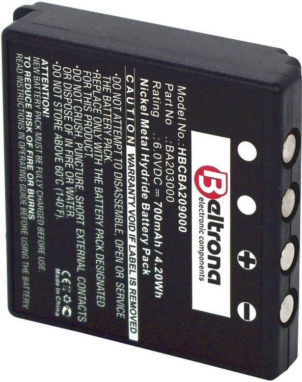 Produktbild: Beltrona Kran-Fernbedienungs-Akku 6 V 700 mAh