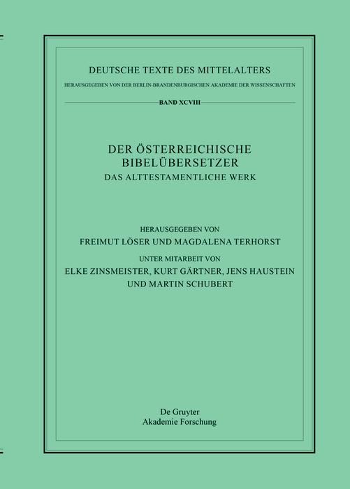 Produktbild: Das Alttestamentliche Werk