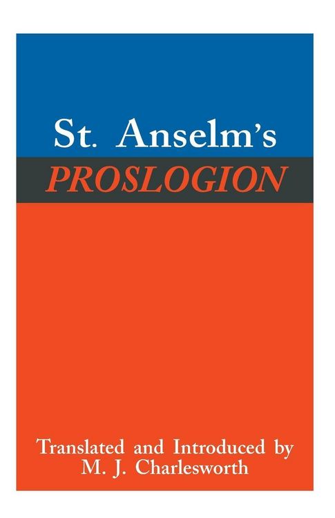 Produktbild: St. Anselm's Proslogion