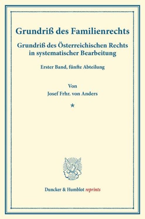 Produktbild: Grundri&szlig; des Familienrechts.
