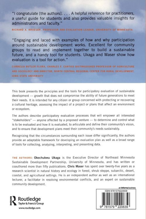 Produktbild: Evaluating Sustainable Development