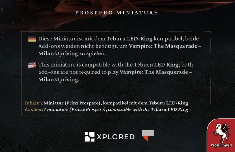 Produktbild: Teburu: Milan Uprising (Vampire: The Masquerade) - Prospero, Prince of Milan Miniature