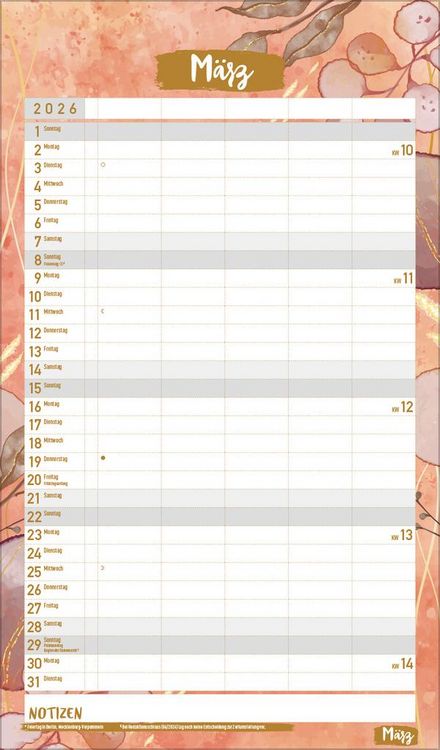 Produktbild: Familienplaner Metallic Glam 2026