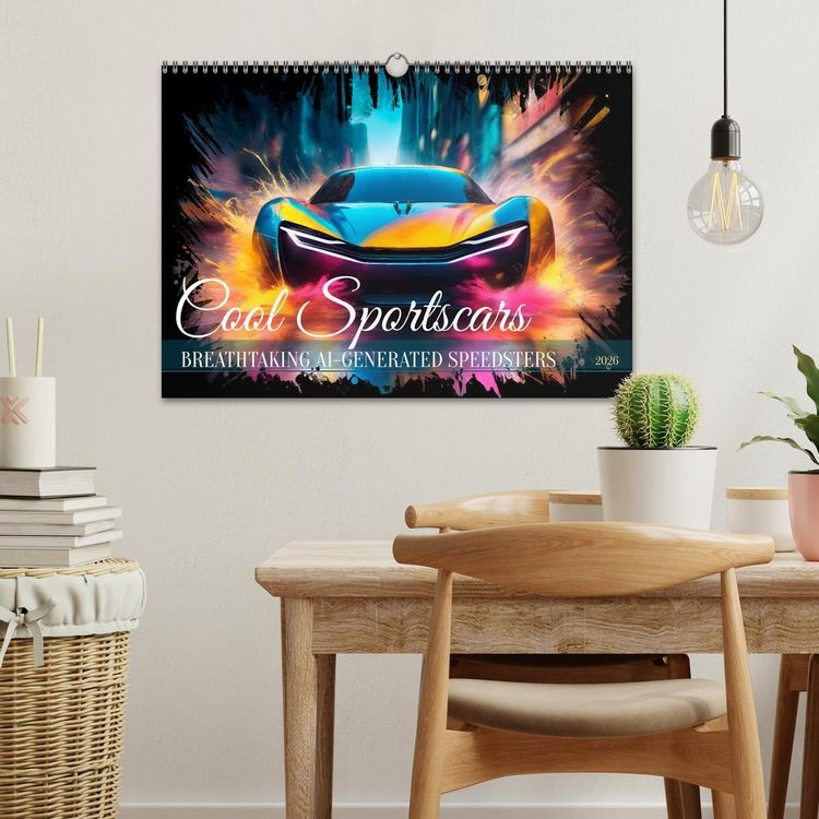 Produktbild: COOL SPORTSCARS Breathtaking AI-generated speedsters (Wall Calendar 2026 DIN A3 landscape), CALVENDO 12 Month Wall Calendar