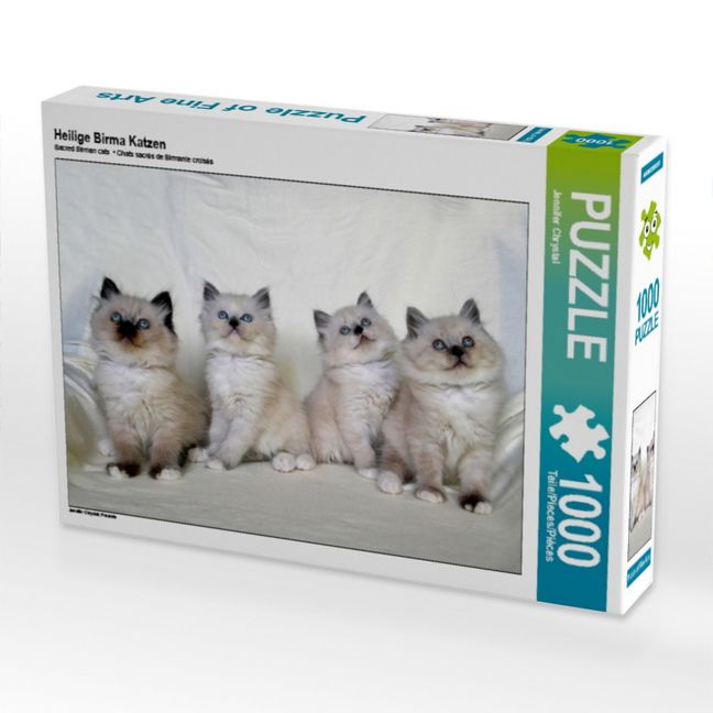 Produktbild: CALVENDO Puzzle Heilige Birma Katzen | 1000 Teile Lege-Gr&ouml;&szlig;e 64x48cm Foto-Puzzle f&uuml;r gl&uuml;ckliche Stunden