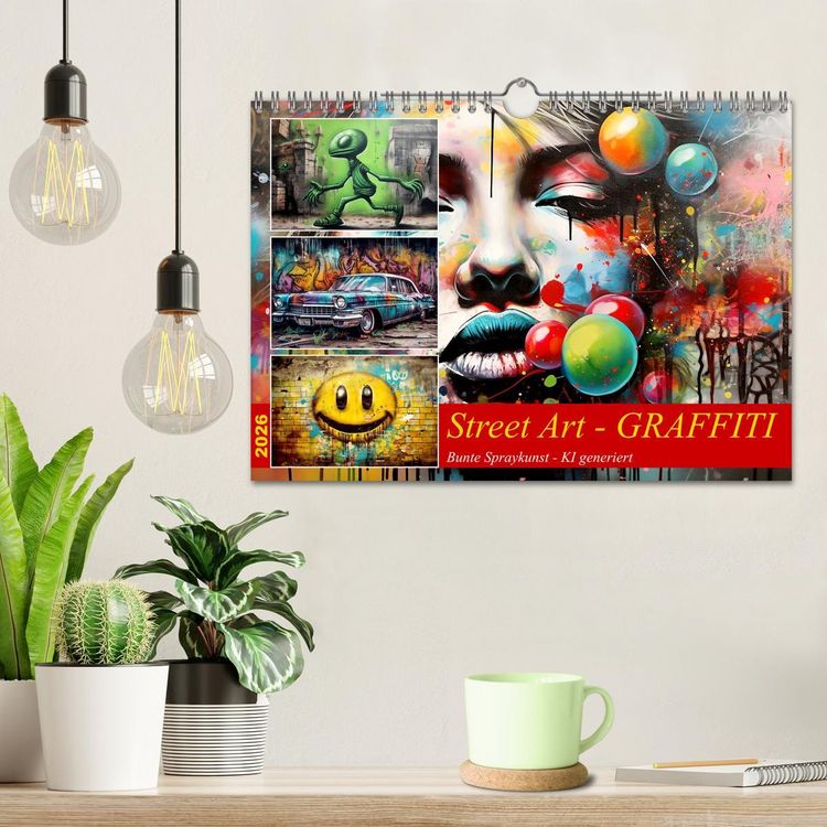 Produktbild: Street Art Graffiti (Wandkalender 2026 DIN A4 quer), CALVENDO Monatskalender