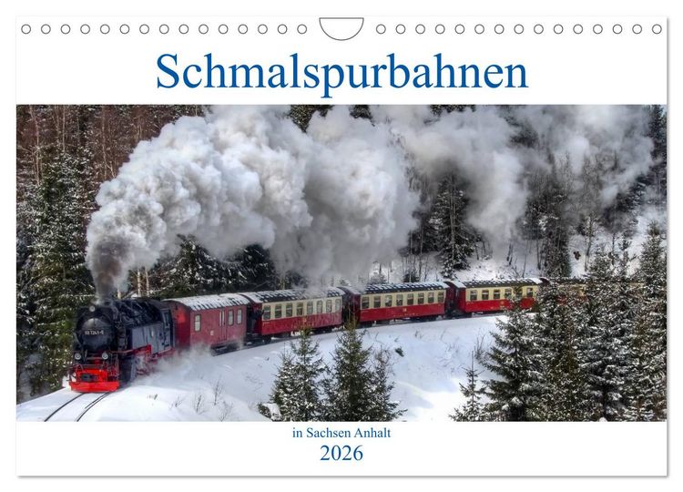 Produktbild: Schmalspurbahnen in Sachsen Anhalt (Wandkalender 2026 DIN A4 quer), CALVENDO Monatskalender