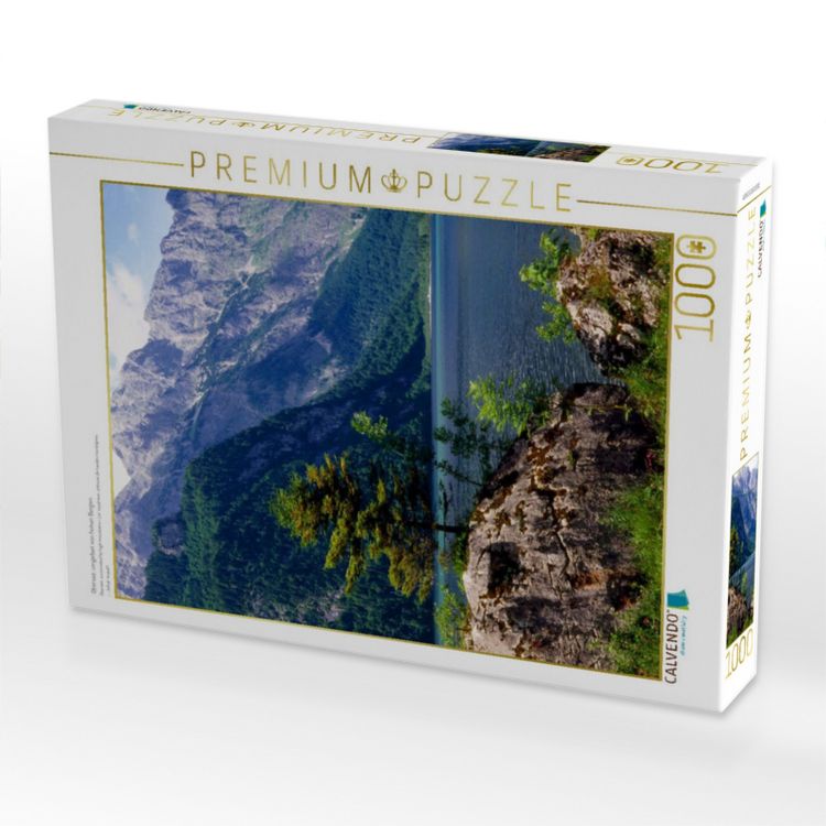 Produktbild: CALVENDO Puzzle Obersee, umgeben von hohen Bergen | 1000 Teile Lege-Gr&ouml;&szlig;e 64x48cm Foto-Puzzle f&uuml;r gl&uuml;ckliche Stunden