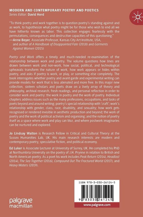 Produktbild: Poetry and Work