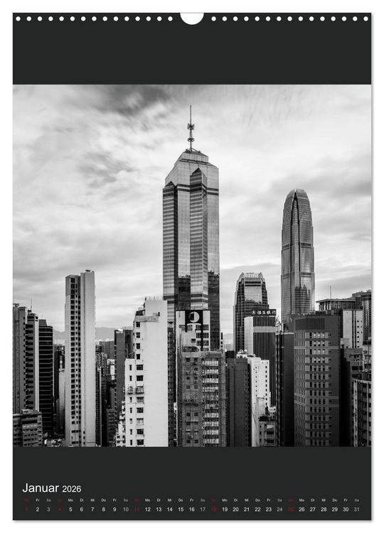 Produktbild: Hongkong schwarzwei&szlig; (Wandkalender 2026 DIN A3 hoch), CALVENDO Monatskalender