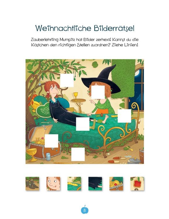Produktbild: Petronella Apfelmus - Zauberstab und Wichtelt&uuml;r. Das gro&szlig;e Weihnachtsr&auml;tselbuch
