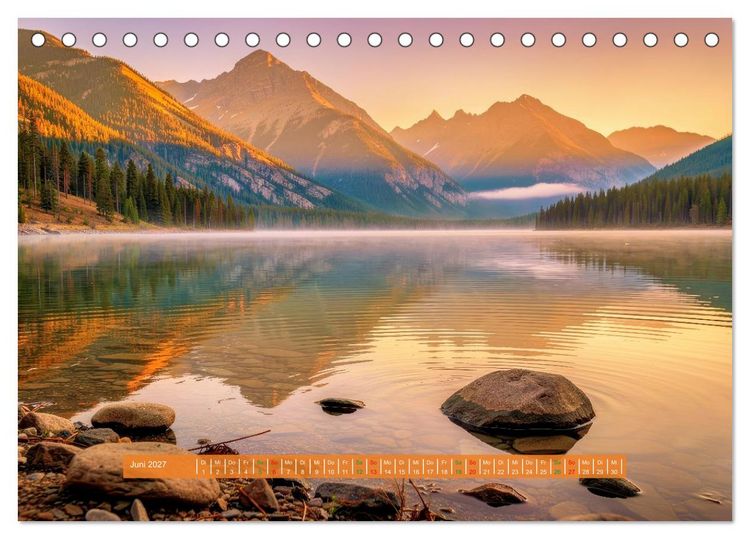 Produktbild: Malerische Seenlandschaft (Tischkalender 2027 DIN A5 quer), CALVENDO Monatskalender