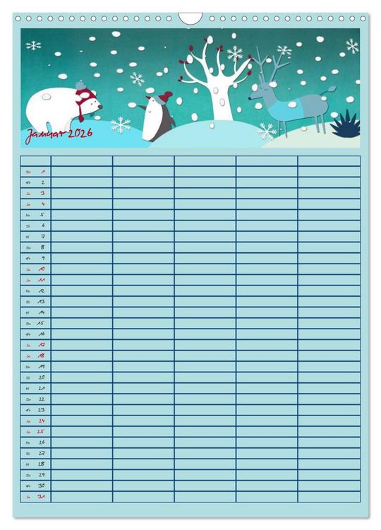Produktbild: Unser buntes Familienleben (Wandkalender 2026 DIN A3 hoch), CALVENDO Monatskalender