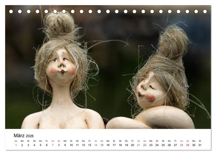 Produktbild: Tausendsch&ouml;n - handgeferigte Tonwesen (Tischkalender 2026 DIN A5 quer), CALVENDO Monatskalender