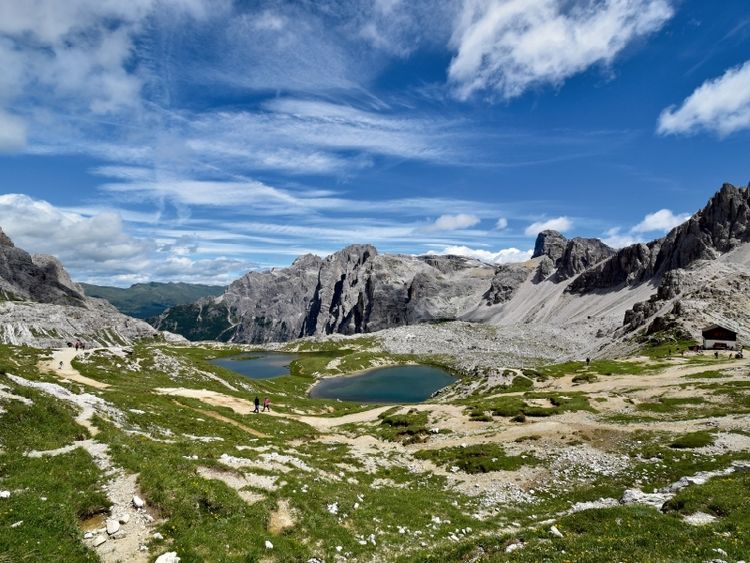 Produktbild: Blick von der Dreizinnenh&uuml;tte auf Lago dei Piani (Die B&ouml;denseen) (Puzzle)