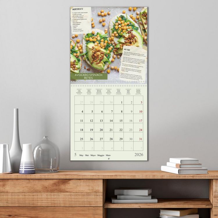 Produktbild: vegan indulgences - one plant-based recipe for each month (Wall Calendar 2026 12 &times; 12 Inch) CALVENDO 12 Month Wall Calendar