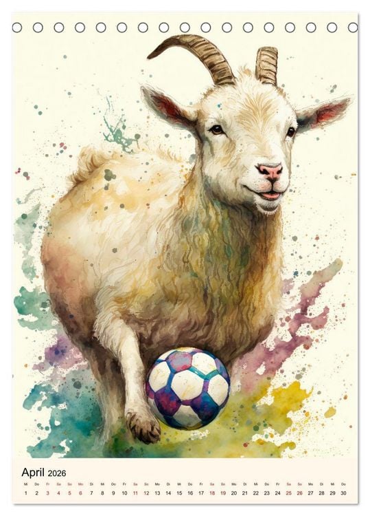 Produktbild: Fu&szlig;ball Stars - Fu&szlig;ball regiert die Welt (Tischkalender 2026 DIN A5 hoch), CALVENDO Monatskalender