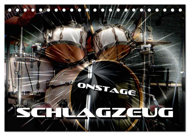 Produktbild: Schlagzeug onstage (Tischkalender 2026 DIN A5 quer), CALVENDO Monatskalender
