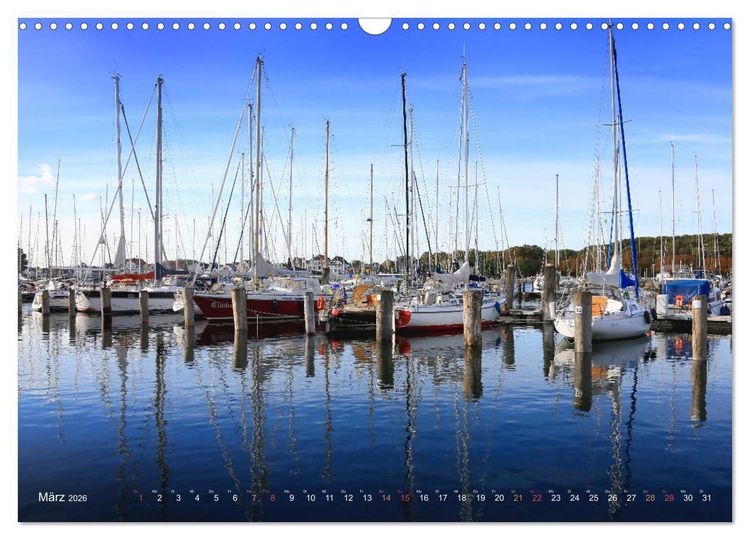 Produktbild: YACHTH&Auml;FEN AN DER OSTSEE (Wandkalender 2026 DIN A3 quer), CALVENDO Monatskalender