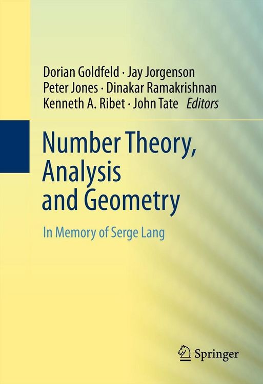 Produktbild: Number Theory, Analysis and Geometry