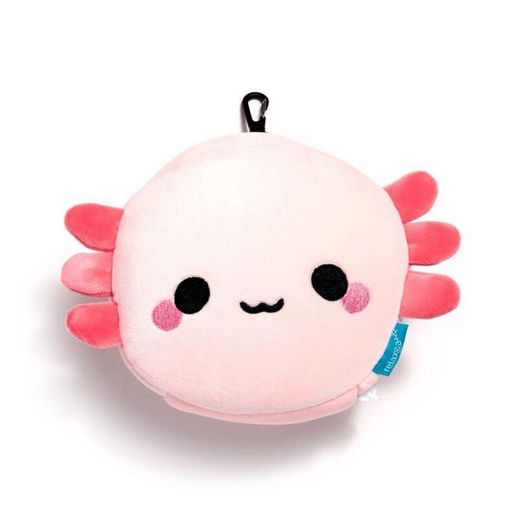 Produktbild: Relaxeazzz Adoramals Maddie der Axolotl Reisekissen & Schlafmaske