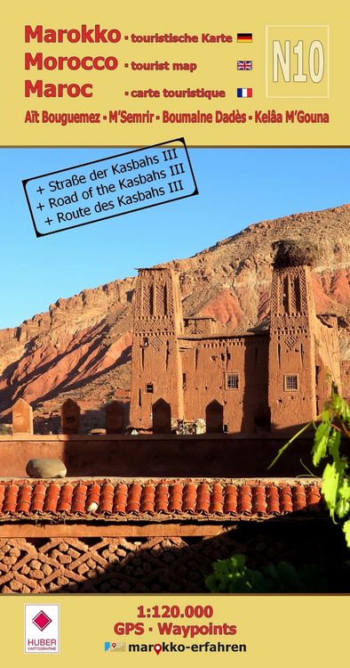 Produktbild: N10: A&iuml;t Bouguemez - M&rsquo;Semrir - Boumalne Dad&egrave;s - Kel&acirc;a M&rsquo;Gouna + Stra&szlig;e der Kasbahs III + GPS-Waypoints
