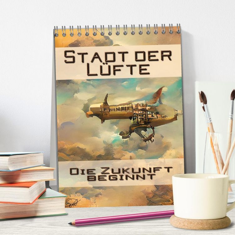 Produktbild: Stadt der L&uuml;fte, die Zukunft beginnt (Tischkalender 2026 DIN A5 hoch), CALVENDO Monatskalender