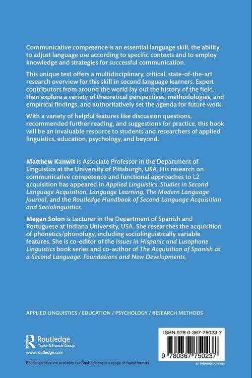 Produktbild: Communicative Competence in a Second Language