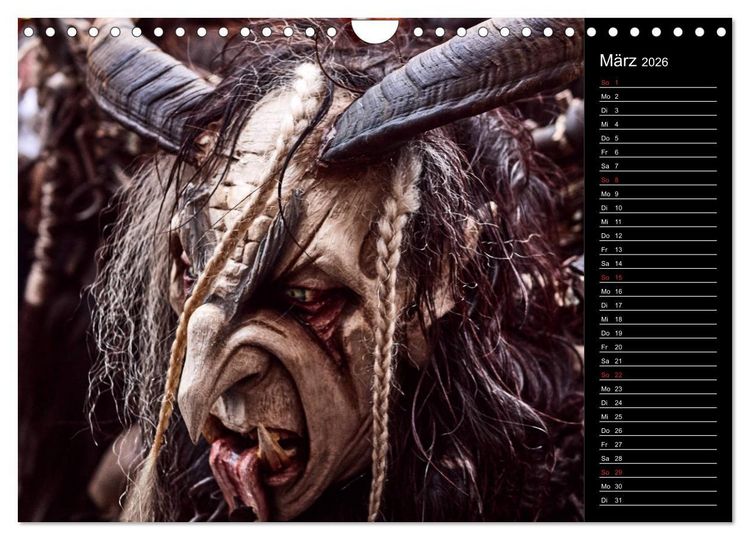 Produktbild: Krampus Kalender 2026 (Wandkalender 2026 DIN A4 quer), CALVENDO Monatskalender