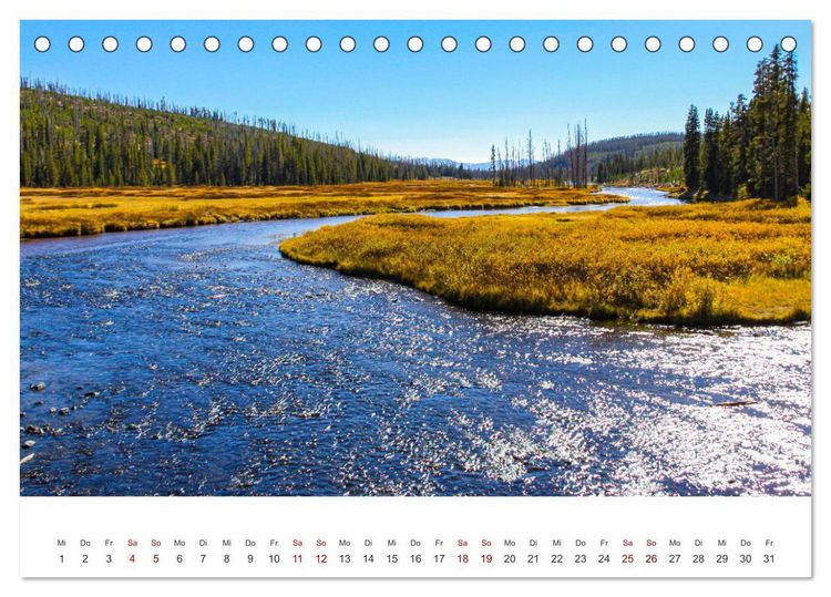 Produktbild: Im Farbenspiel des Yellowstone Natl. Park (Tischkalender 2026 DIN A5 quer), CALVENDO Monatskalender