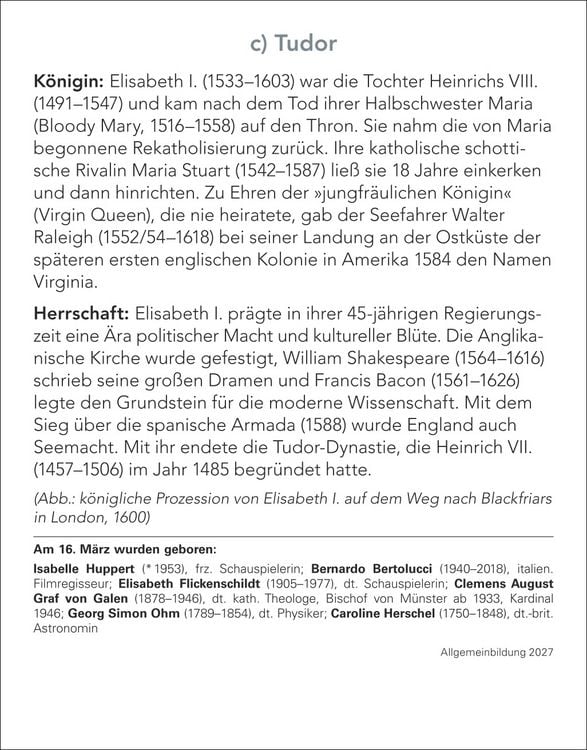 Produktbild: Allgemeinbildung Tagesabrei&szlig;kalender 2027 - Das t&auml;gliche Wissens-Quiz