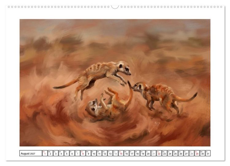 Produktbild: Erdm&auml;nnchen - Ein Tag vor dem Bau (Wandkalender 2027 DIN A2 quer), CALVENDO Monatskalender