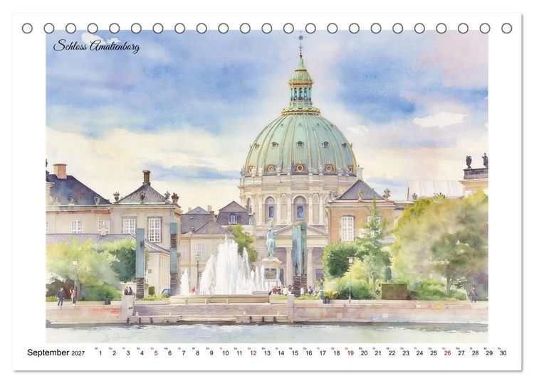 Produktbild: Schl&ouml;ssertour durch D&auml;nemark (Tischkalender 2027 DIN A5 quer), CALVENDO Monatskalender