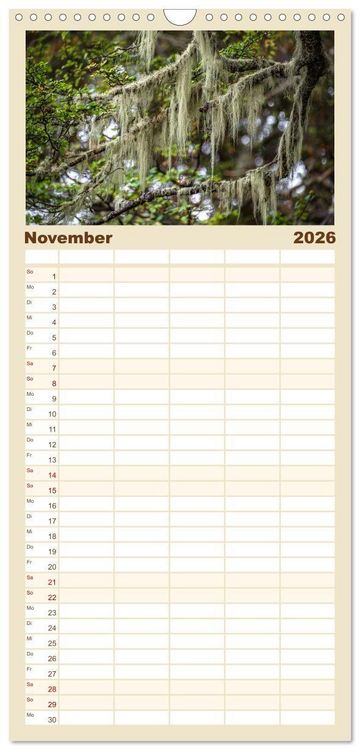 Produktbild: Familienplaner 2026 - Patagonien, Tierra del Fuego: Am Rand der Welt mit 5 Spalten (Wandkalender, 21 x 45 cm) CALVENDO