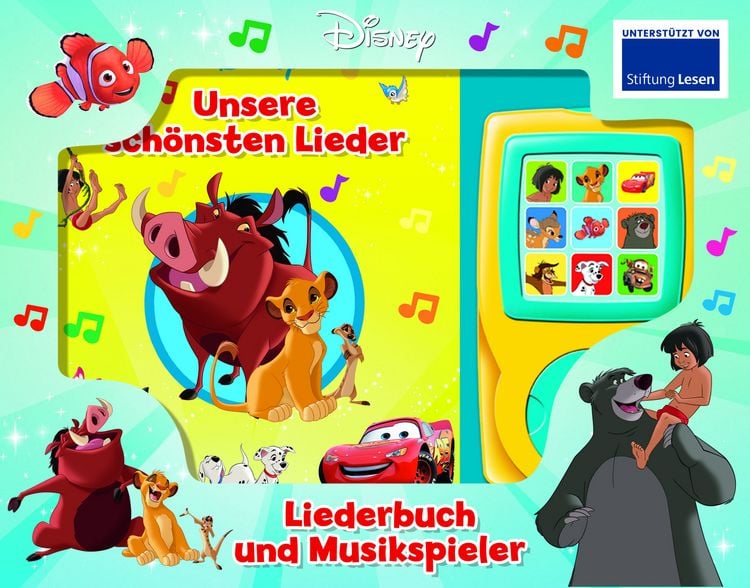 Produktbild: Disney - Unsere sch&ouml;nsten Lieder - Liederbuch und Musikspieler mit 16 beliebten Kinderliedern