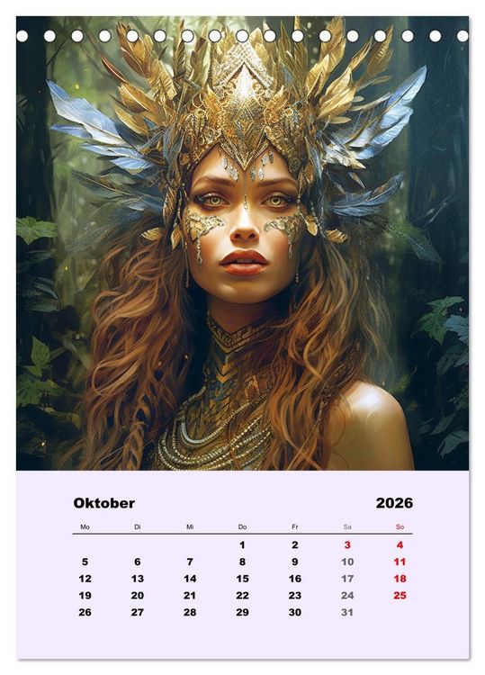 Produktbild: Magische Reise zu mystischen Wesen. Keltische Fantasie-Gestalten (Tischkalender 2026 DIN A5 hoch), CALVENDO Monatskalender