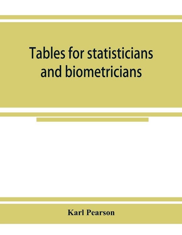 Produktbild: Tables for statisticians and biometricians