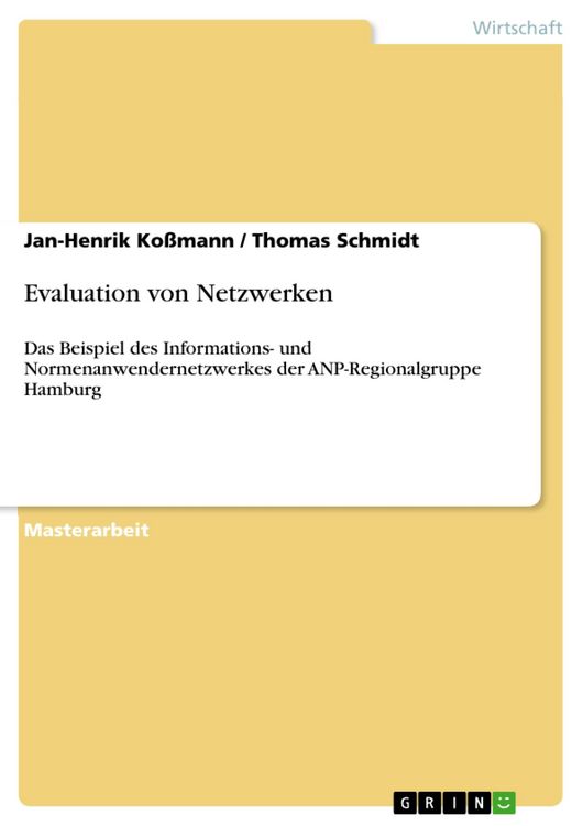Produktbild: Evaluation von Netzwerken