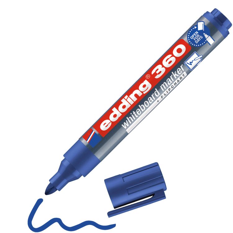 Produktbild: Edding 360 Whiteboardmarker blau Rundspitze 1,5-3 mm