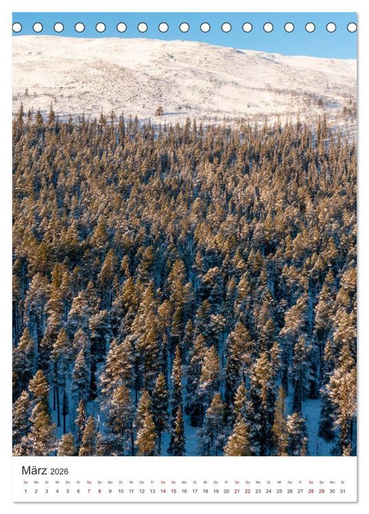Produktbild: Winter in Lappland - Bezaubernde Sch&ouml;nheit (Tischkalender 2026 DIN A5 hoch), CALVENDO Monatskalender