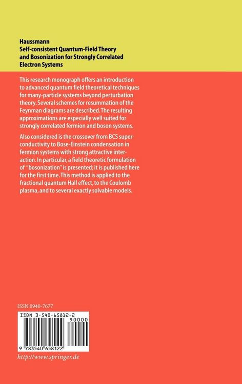 Produktbild: Self-consistent Quantum-Field Theory and Bosonization for Strongly Correlated Electron Systems