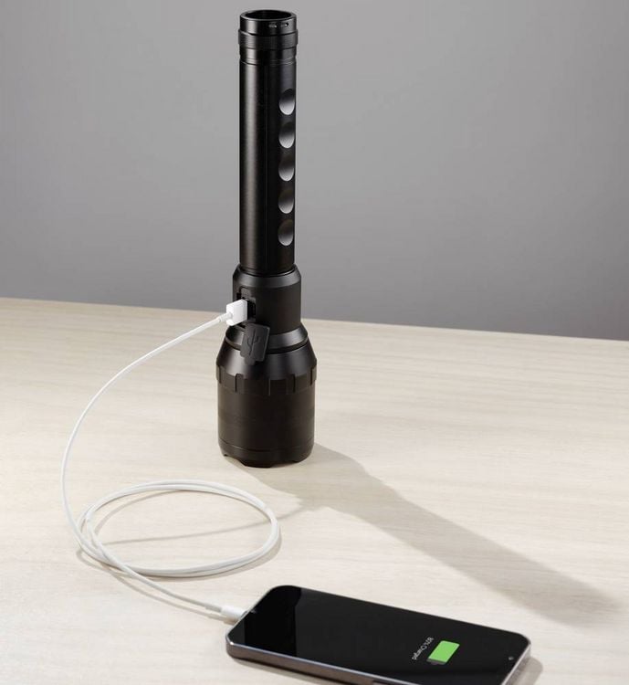 Produktbild: TOOLCRAFT TO-8578260 TO-8578260 LED Taschenlampe mit USB-Schnittstelle akkubetrieben 10.000 lm 10 h 730 g