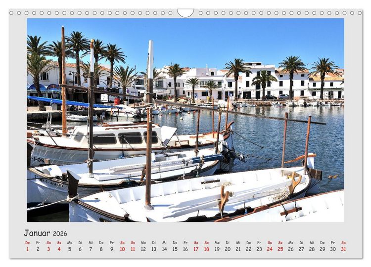 Produktbild: Menorca, die sch&ouml;ne Schwester (Wandkalender 2026 DIN A3 quer), CALVENDO Monatskalender
