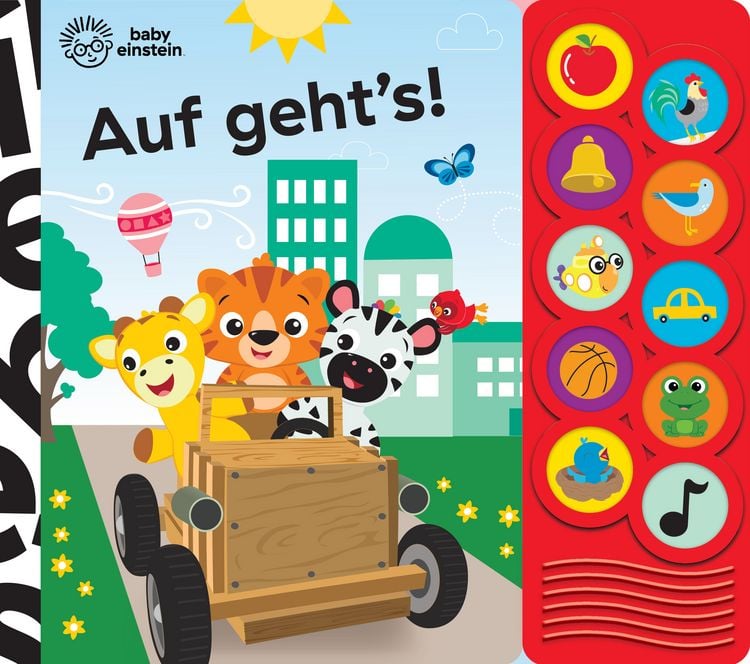 Produktbild: Baby Einstein - Auf geht's! - Interaktives Pappbilderbuch mit 10 lustigen Ger&auml;uschen f&uuml;r Kinder ab 18 Monaten