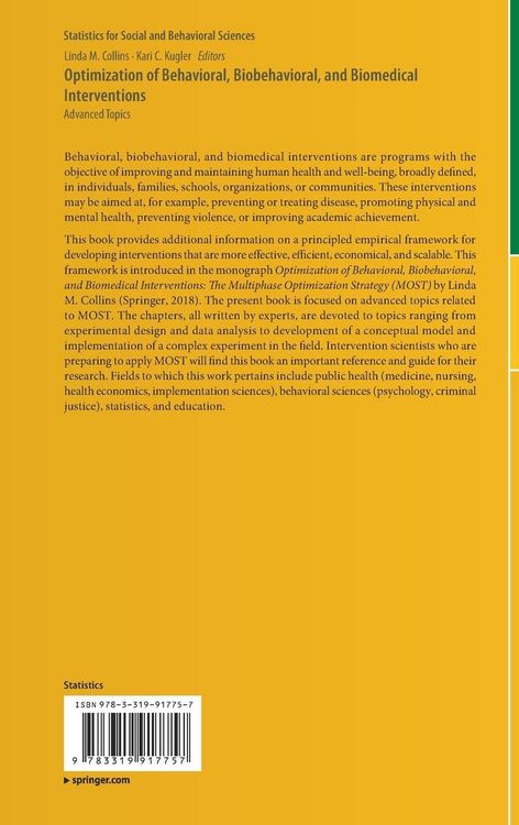 Produktbild: Optimization of Behavioral, Biobehavioral, and Biomedical Interventions