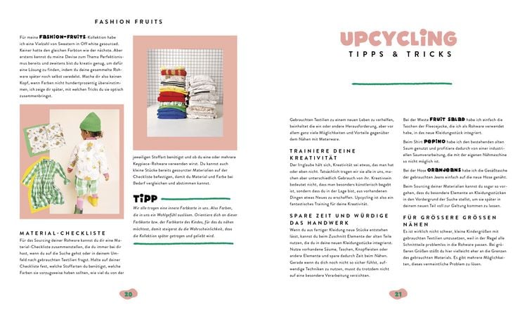 Produktbild: Fashion Fruits &ndash; N&auml;hen f&uuml;r Kids! 15 Teile, eine Kollektion: Sag Tsch&uuml;ss zur Fast Fashion!