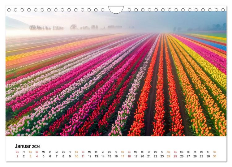 Produktbild: Tulpen - ein Farbenmeer (Wandkalender 2026 DIN A4 quer), CALVENDO Monatskalender